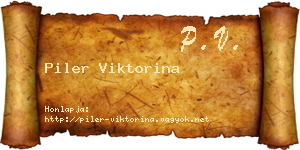 Piler Viktorina névjegykártya